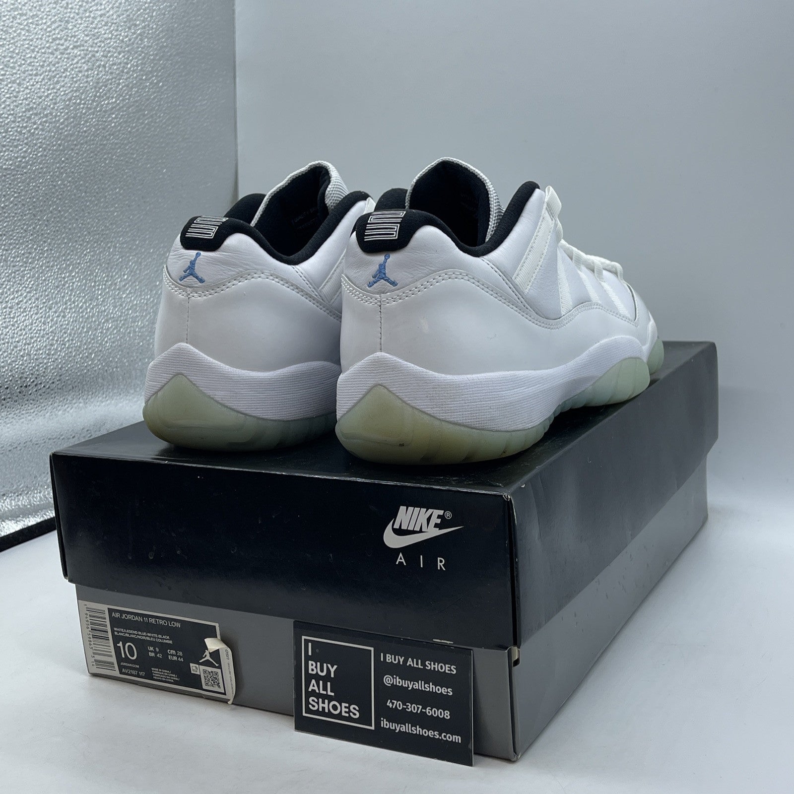 Size 10 - Jordan 11 Retro Low Legend Blue White Leather (AV2187-117)
