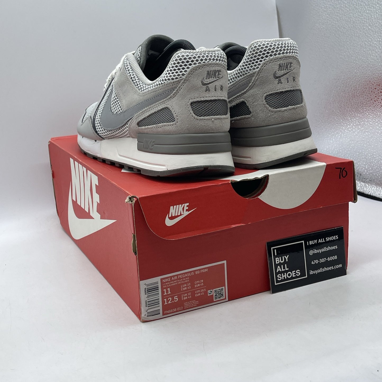 Size 11 - Nike Air Pegasus 89 Premium Light Iron Ore Suede Leather (FN6838-012)