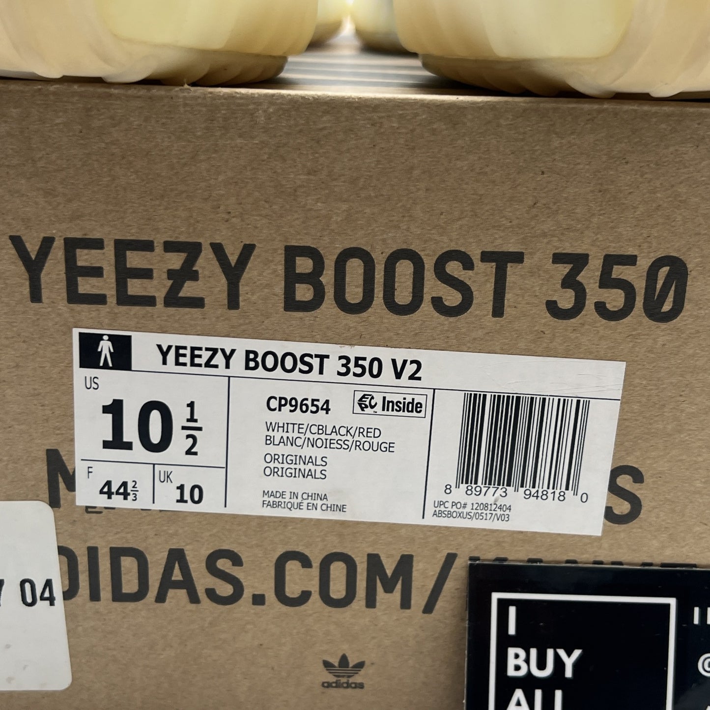 Size 10.5 - Adidas Yeezy Boost 350 V2 Low Zebra (CP9654)