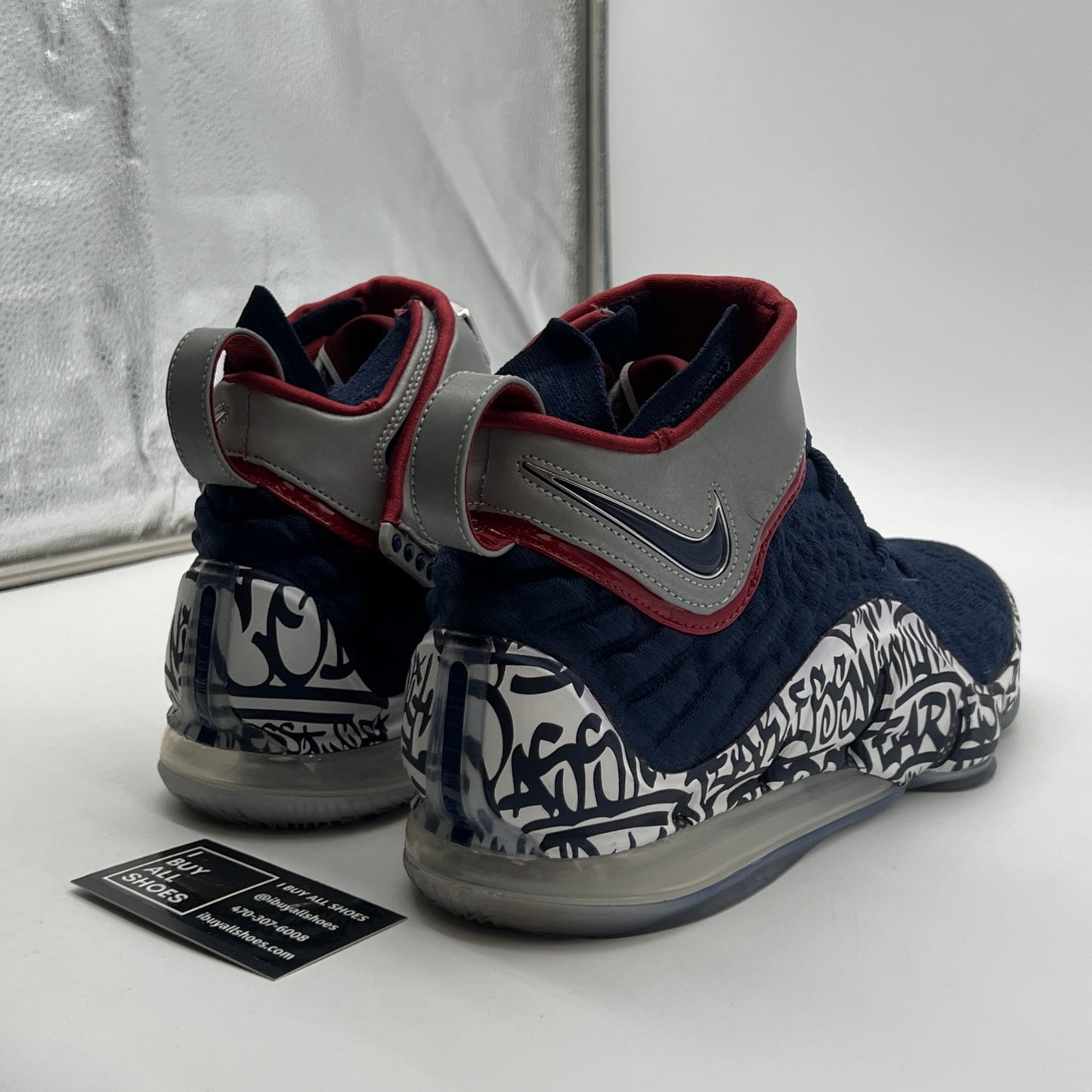 Size 11.5 - Nike LeBron 17 LeBron 4 Cold Blue Graffiti (CT6047-400)
