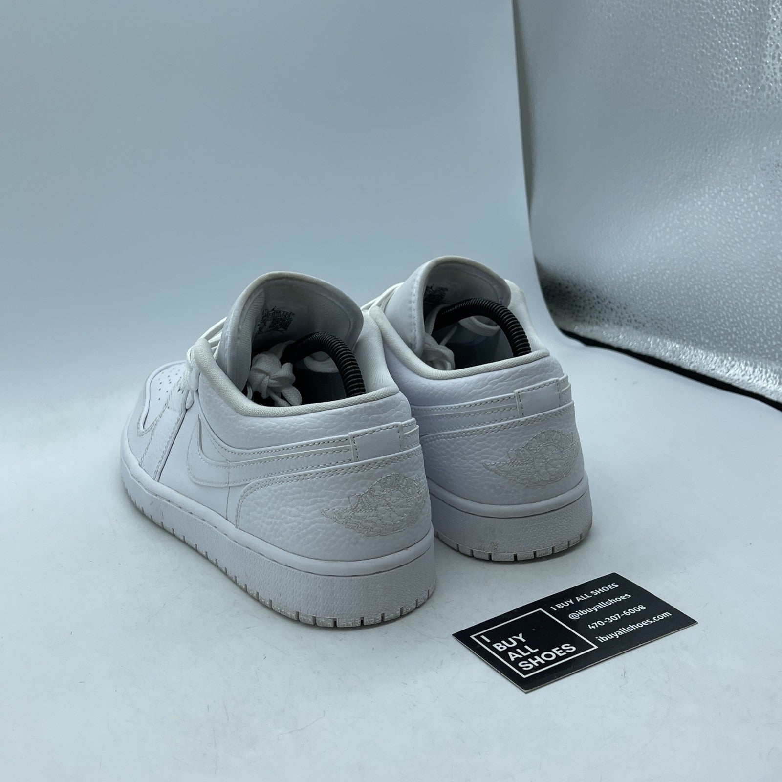 Size 8.5 - Air Jordan 1 Low Triple White Leather (553558-130