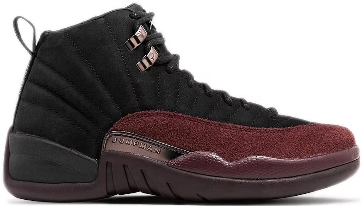 Size 9.5W - Jordan 12 Retro SP x A Ma Maniere Mid Black Suede (DV6989-001)
