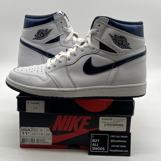 Size 11.5 - Air Jordan 1 Retro OG High Metallic Navy (555088-106)