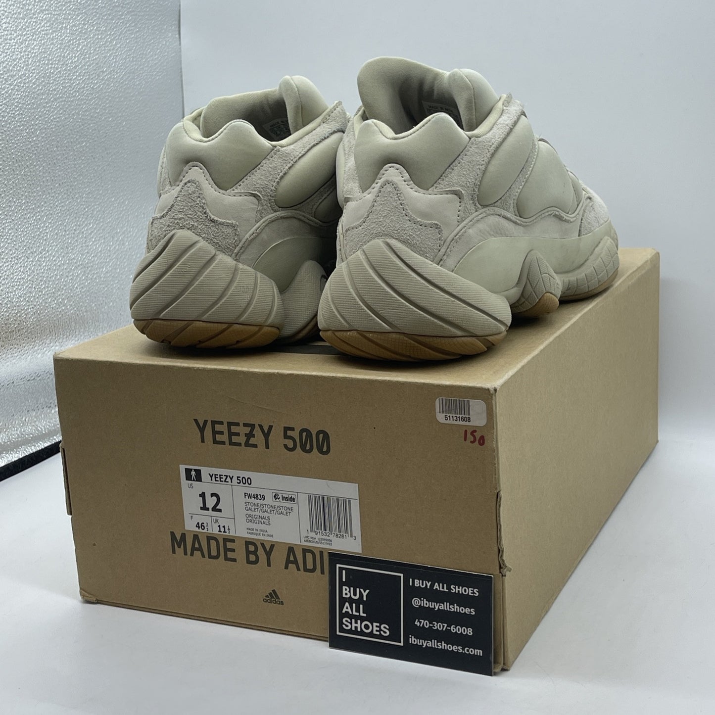 Size 12 - adidas Yeezy 500 Stone Tan Brown Suede Leather (FW4839)