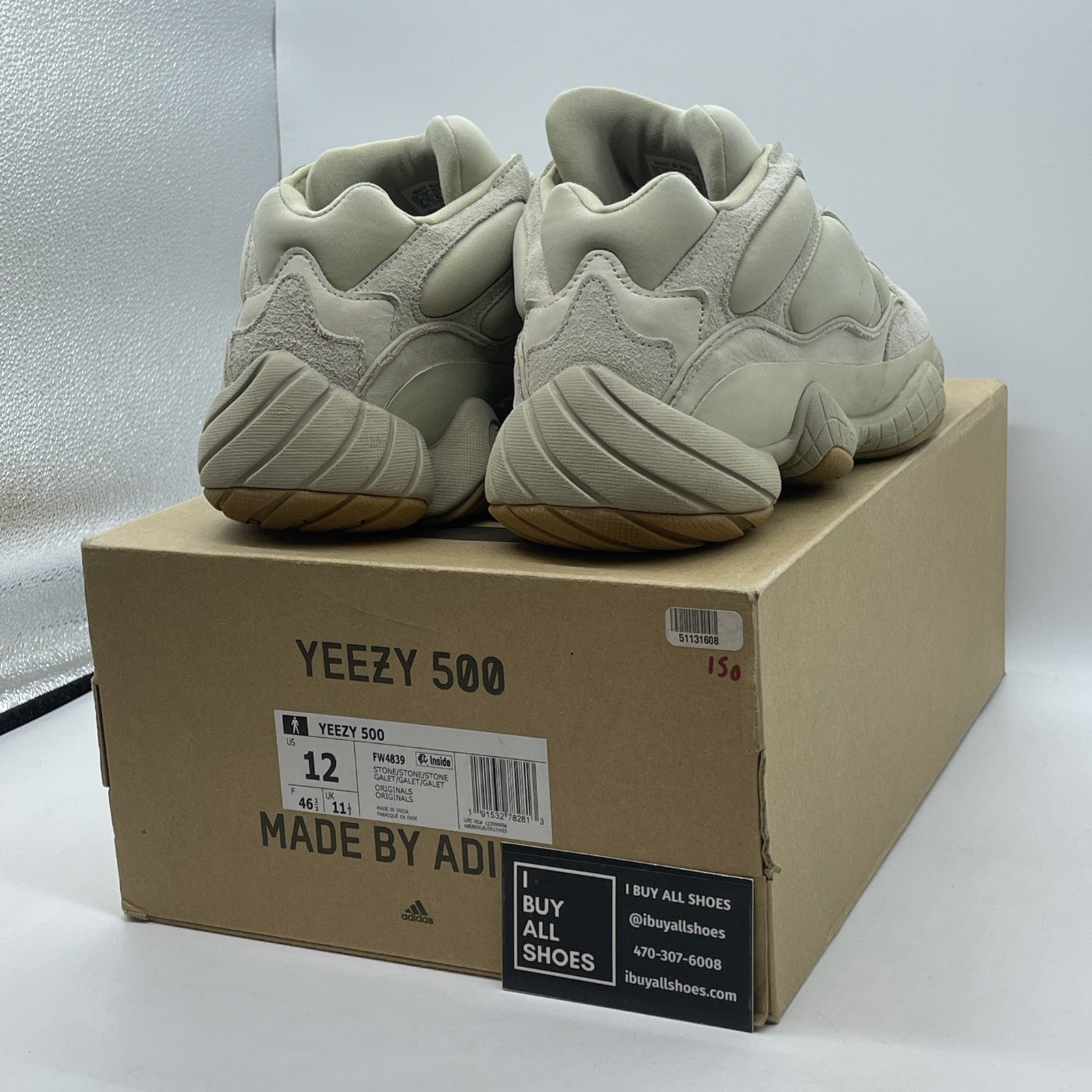 Size 12 - adidas Yeezy 500 Stone Tan Brown Suede Leather (FW4839)