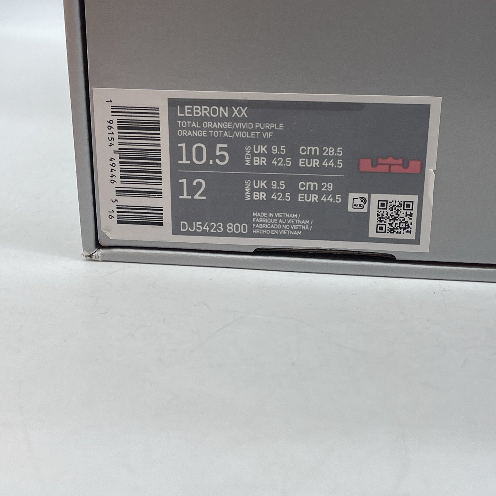 Size 10.5 - Nike LeBron 20 Chosen 1 Orange Purple Suede Leather (DJ5423-800)