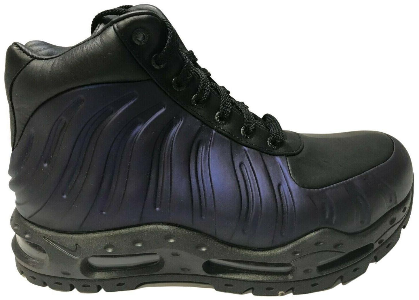 Size 12 - Nike Foamposite Black/Club Purple (333791-504)