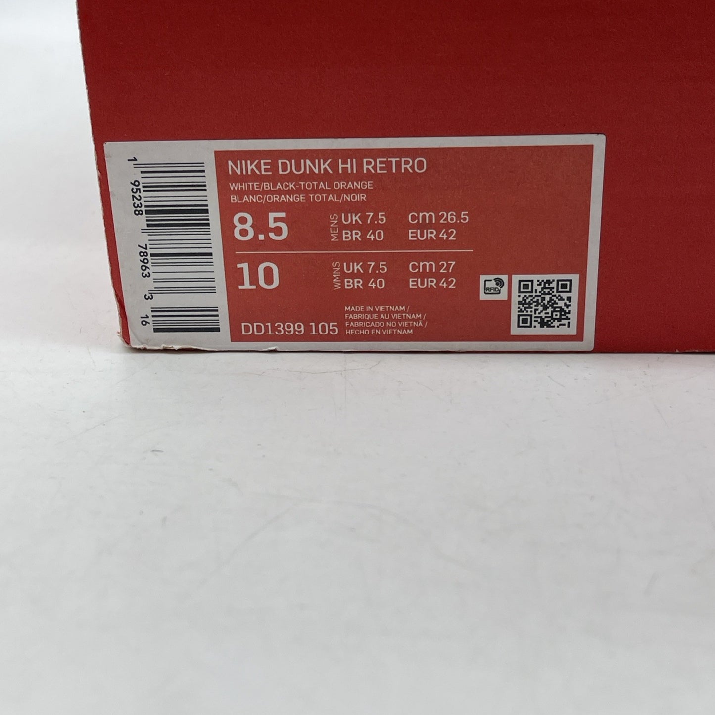 Size 8.5 - Nike Dunk High Black White Leather (DD1399-105)