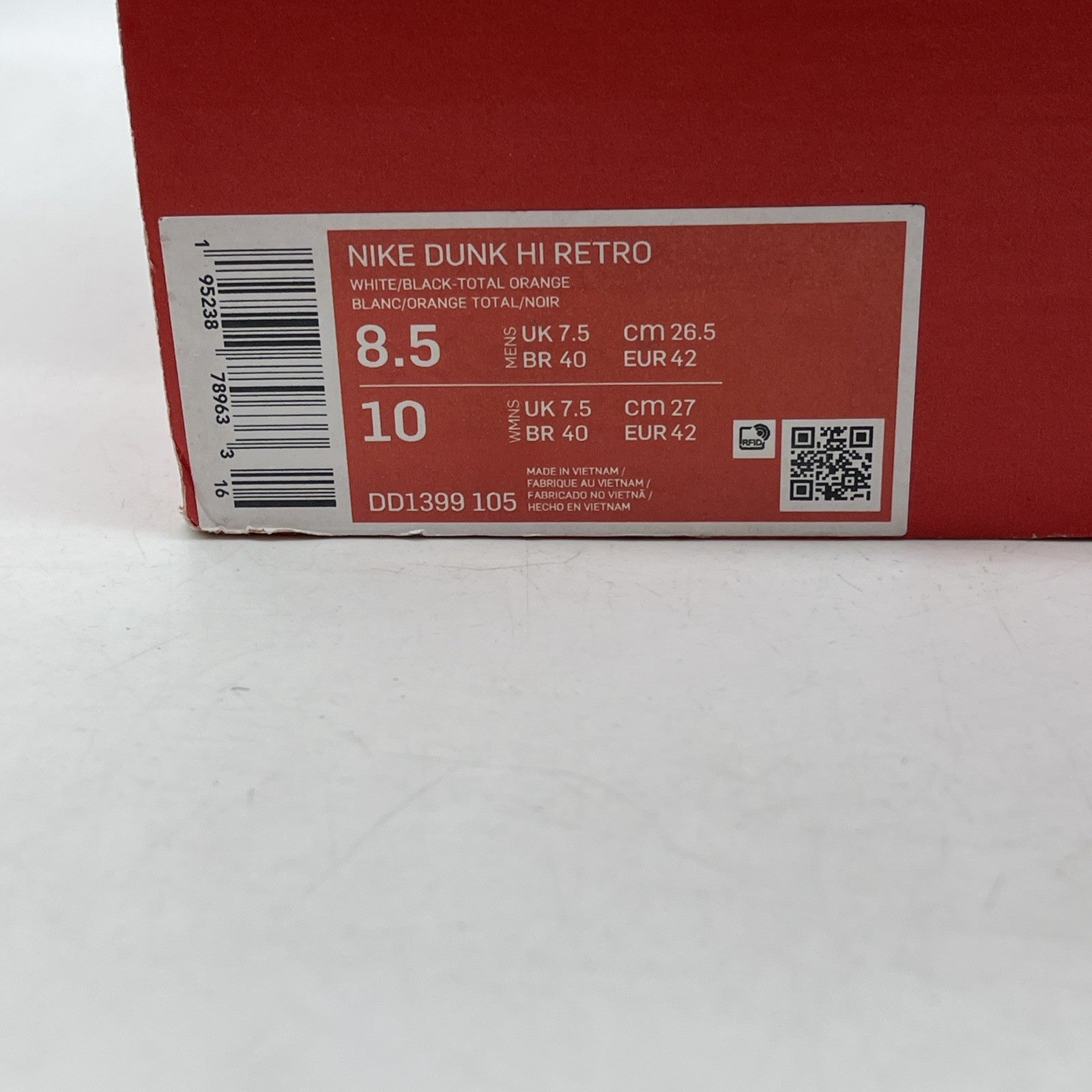 Size 8.5 - Nike Dunk High Black White Leather (DD1399-105)