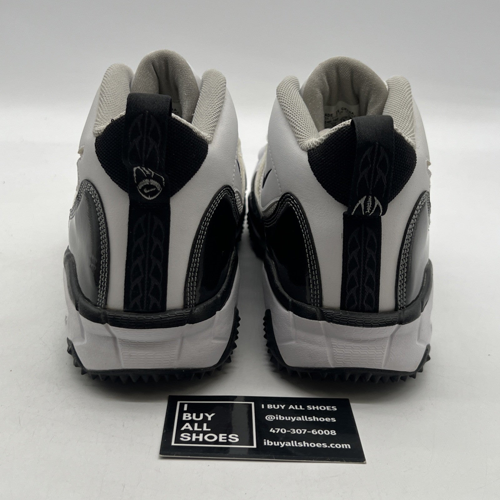 Size 11W - Nike White Black Zoom Code Pro Shark Football Cleats (352640-102)