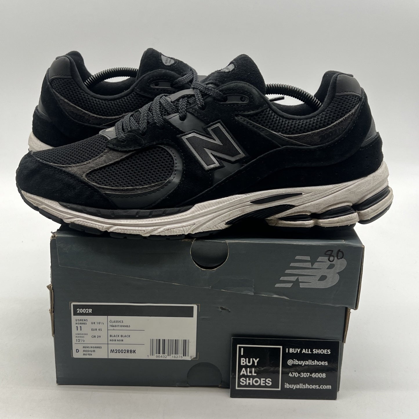 Size 11 - New Balance 2002R Black Gunmetal (M2002RBK)