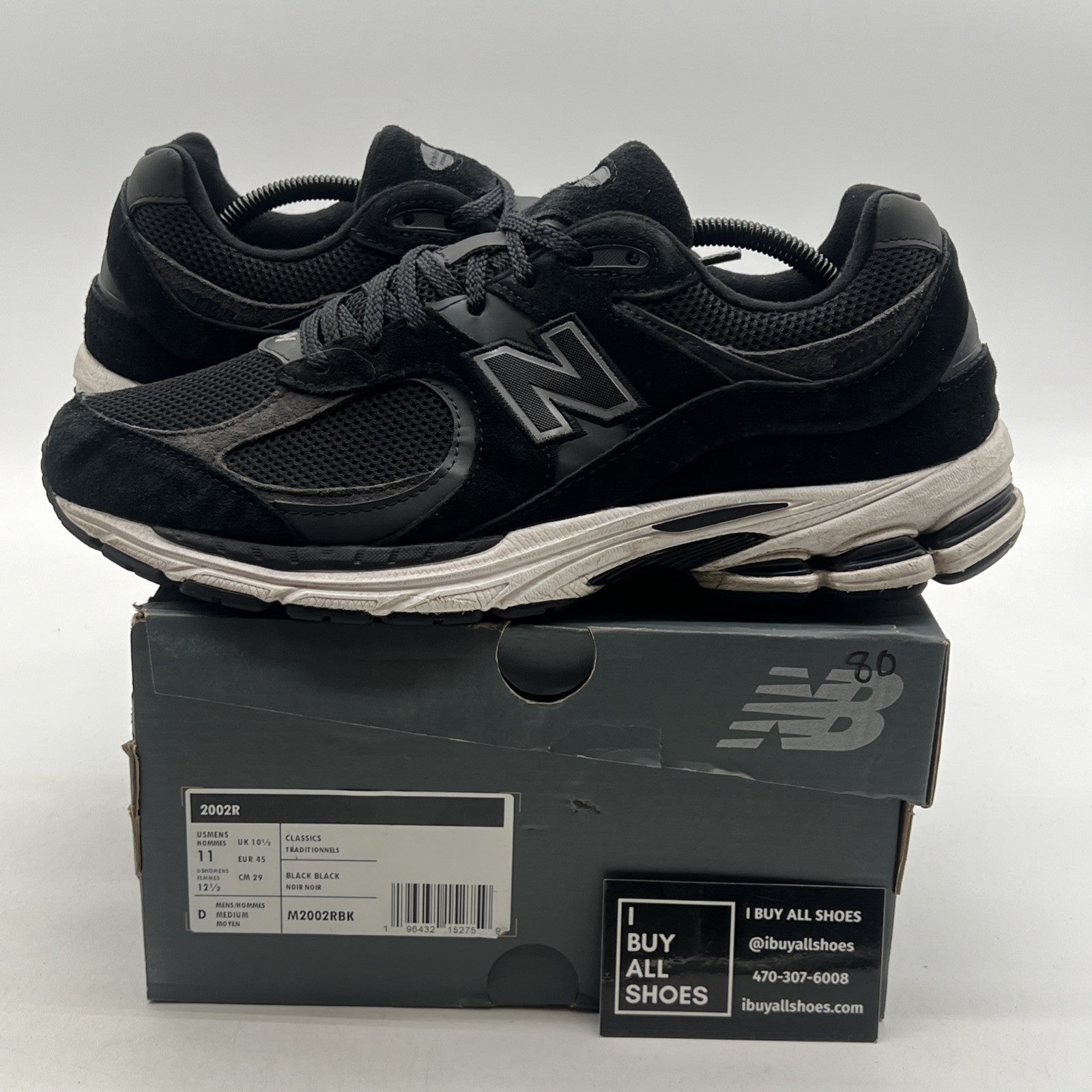 Size 11 - New Balance 2002R Black Gunmetal (M2002RBK)