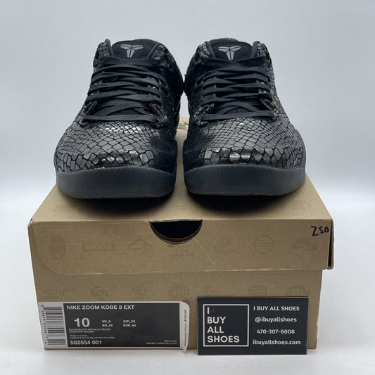 Size 10 - Nike Zoom Kobe 8 EXT Year of the Snake Black Suede Leather  582554-001