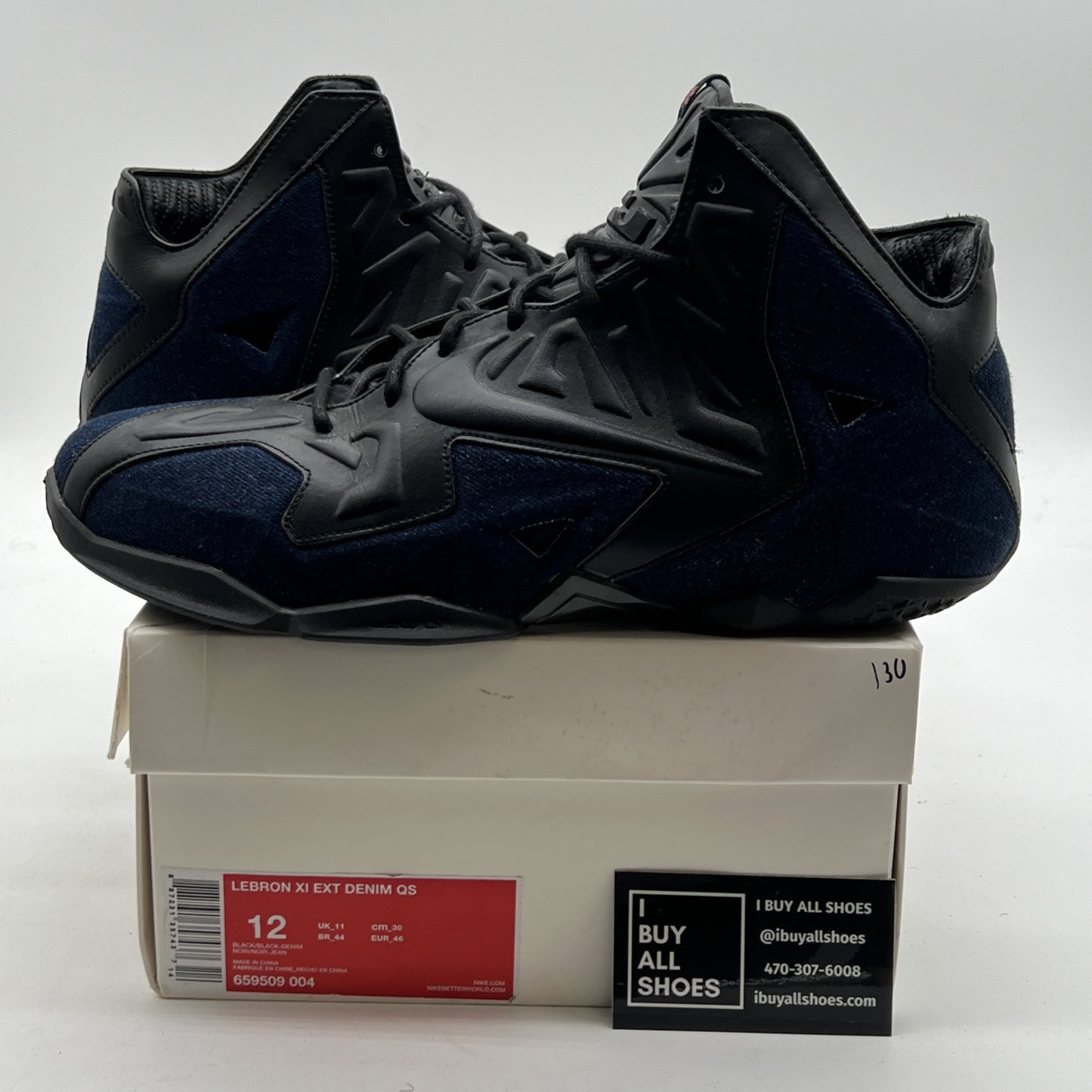Size 12 - Nike LeBron 11 EXT Denim QS Denim (659509-004)