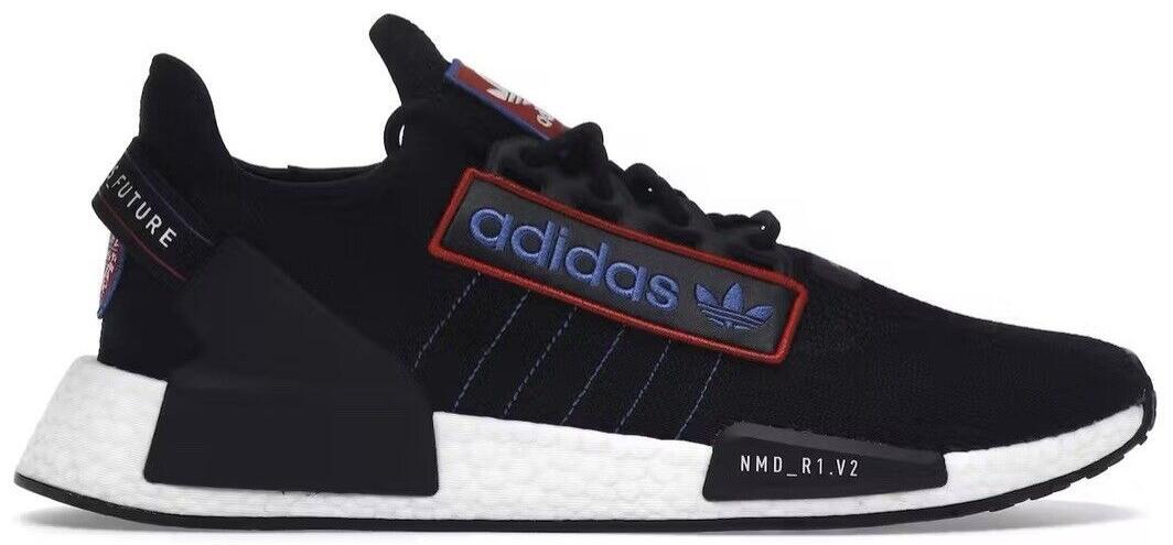 Size 13 - Adidas NMD_R1 V2 Logo Patch - Black (GX6266)