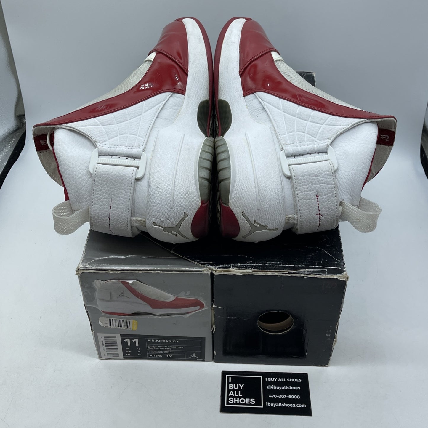 Size 11 - Air Jordan 19 OG Midwest Red White Leather (307546-101)