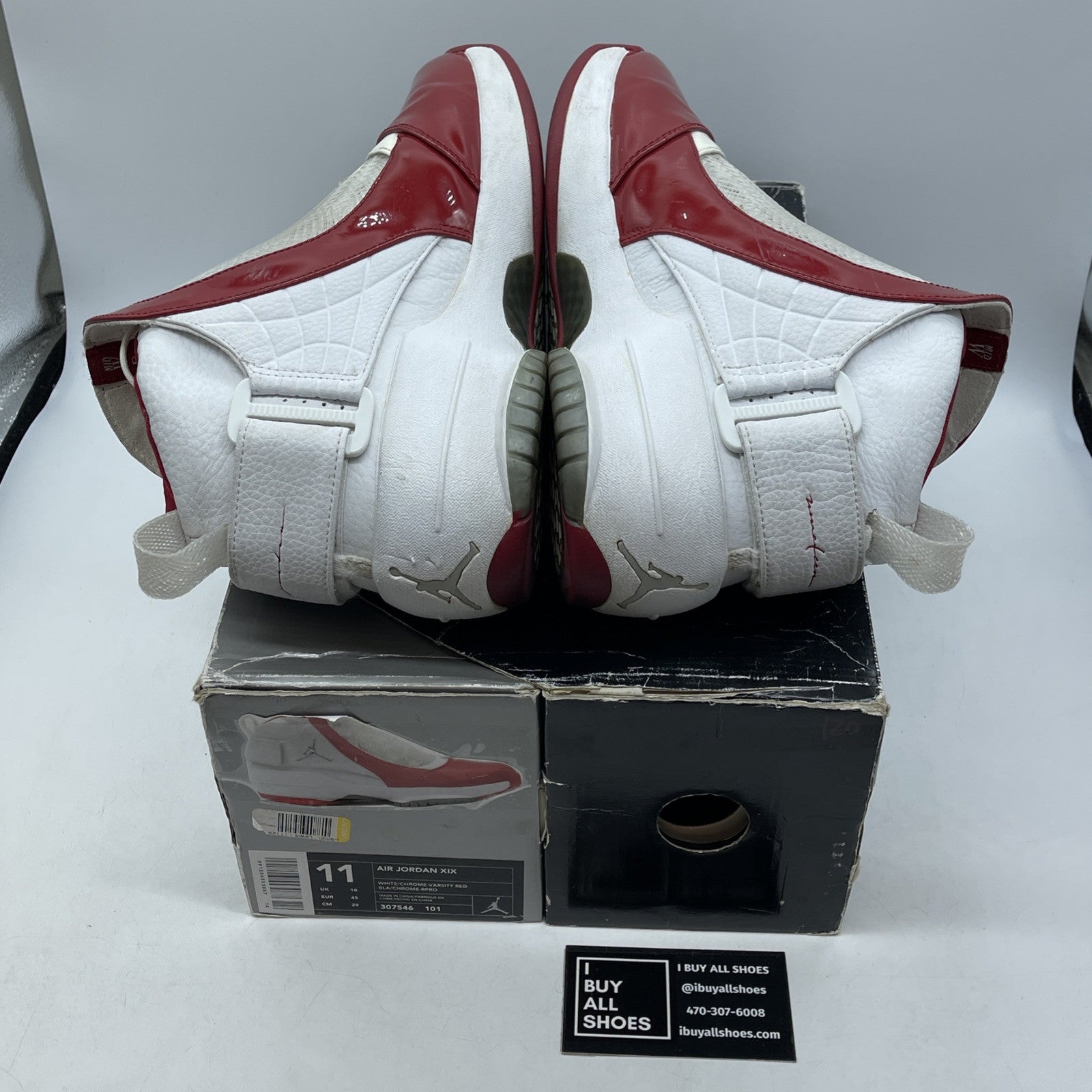 Size 11 - Air Jordan 19 OG Midwest Red White Leather (307546-101)