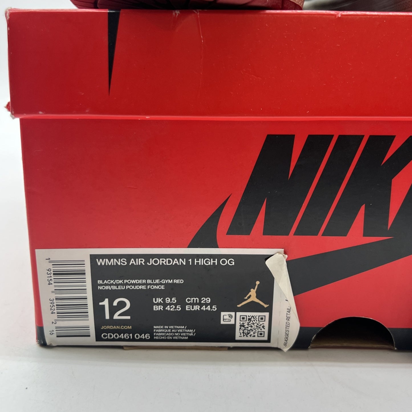 Size 12 - Air Jordan 1 High OG UNC To Chicago 2020 (CD0461-046)