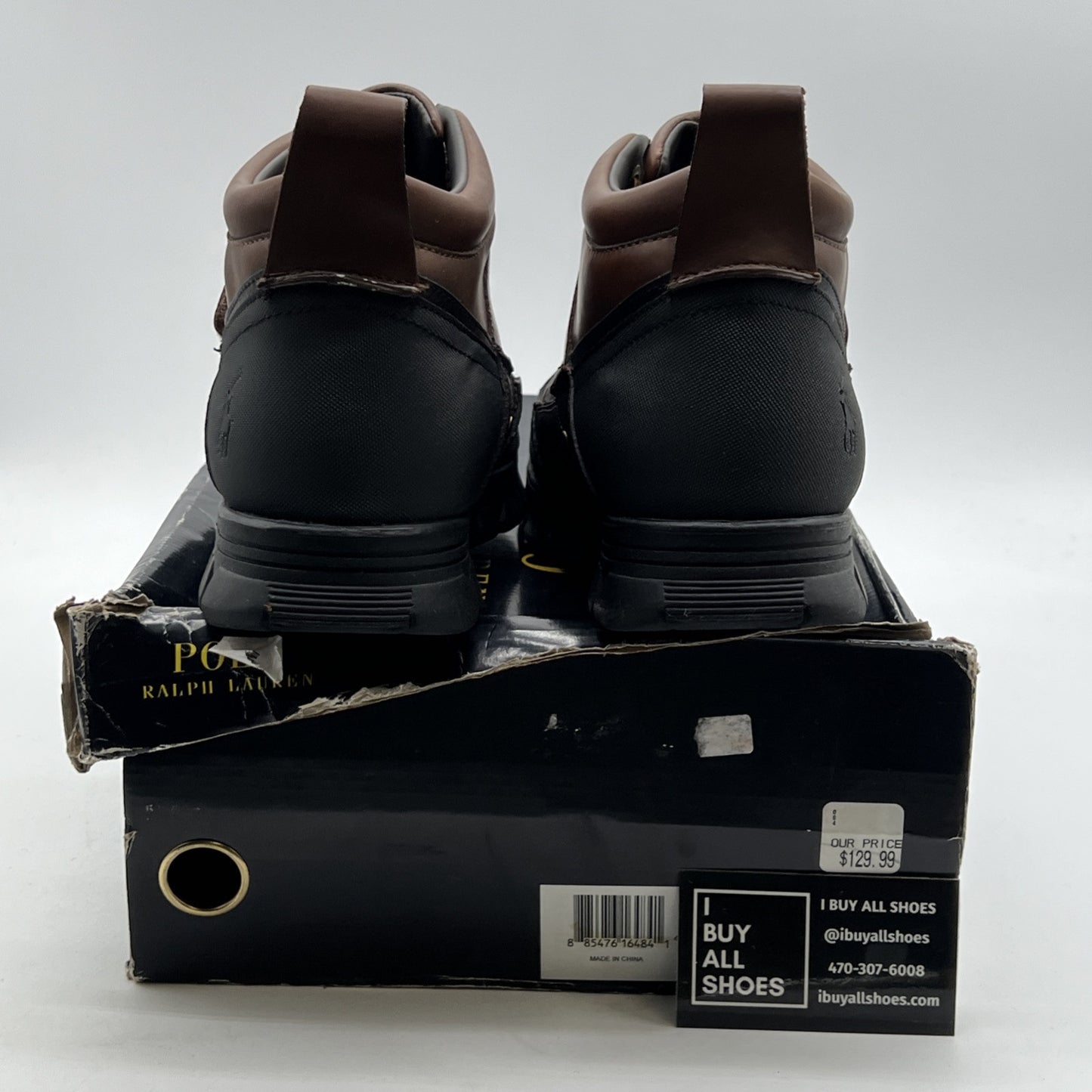 Size 11D - Polo Ralph Lauren Mens Hardy II Ankle Boots Brown Vintage Chunky