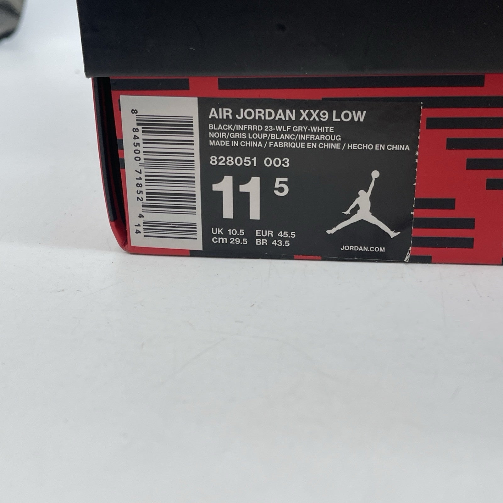Size 11.5 - Air Jordan 29 Low Infrared Grey Black Suede Leather (828051-003)
