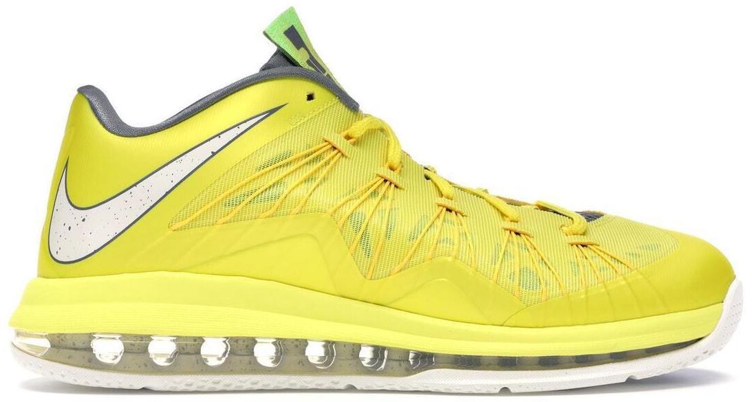Size 11.5 - Nike Air Max LeBron 10 Low Sonic Yellow (579765-700)