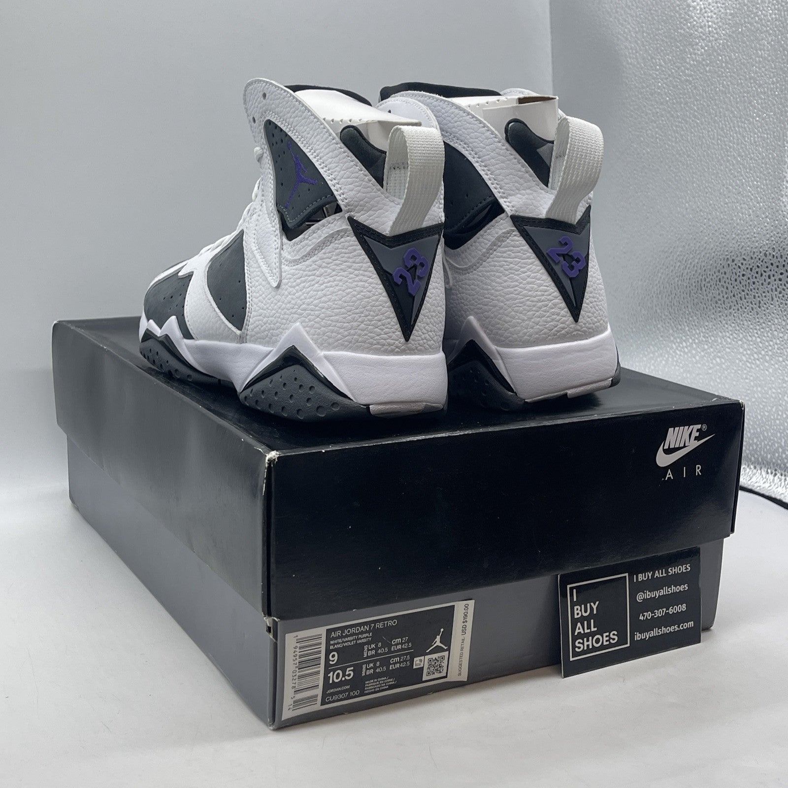 Size 9 - Air Jordan 7 Retro 2021 Flint Grey White Suede Leather (CU9307-100)