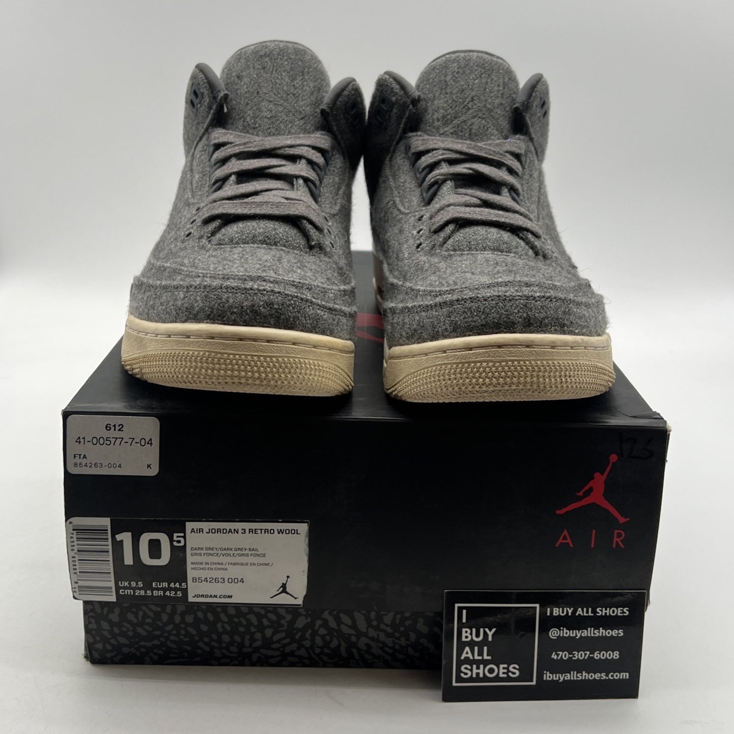 Size 10.5 - Air Jordan 3 Retro Wool (854263-004)