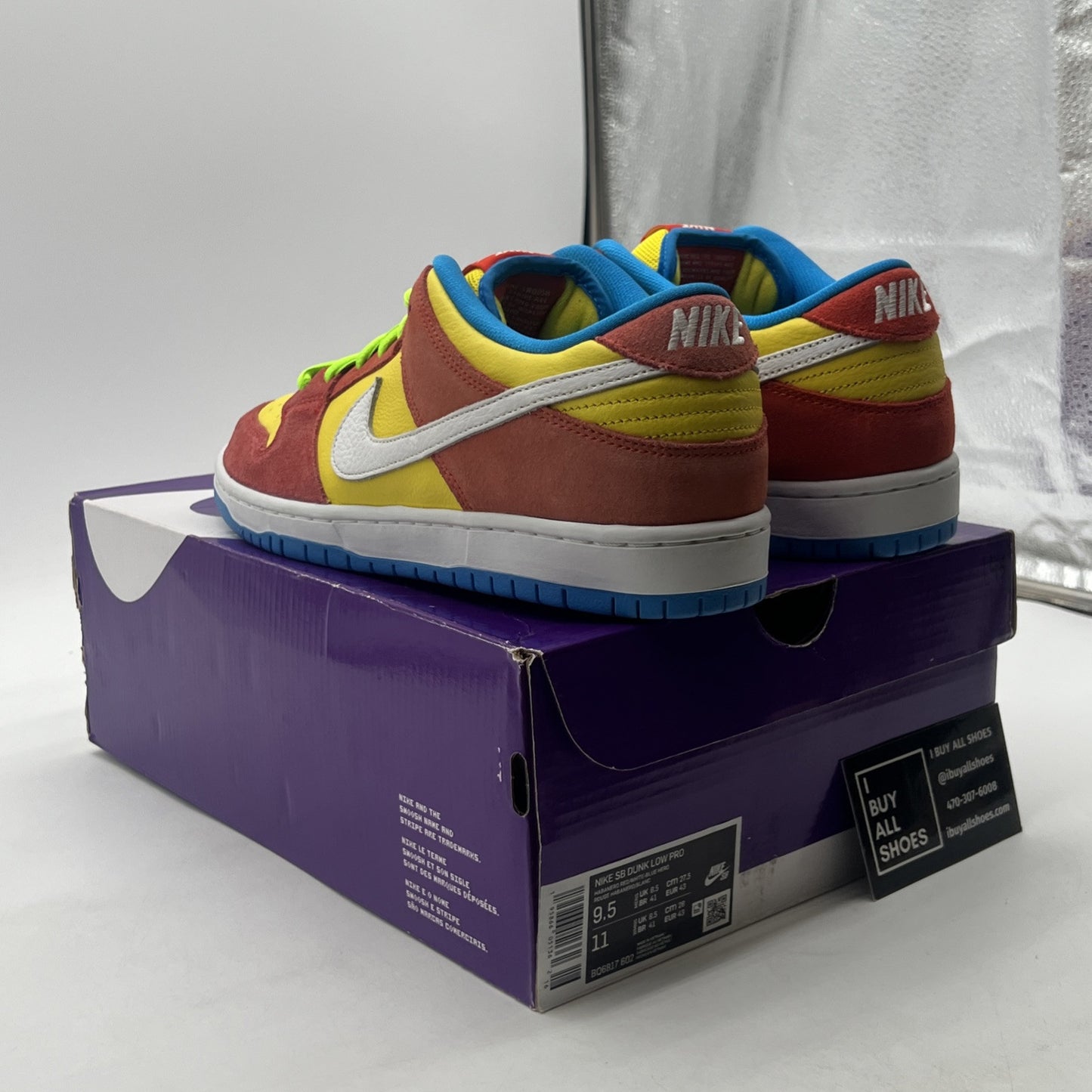 Size 9.5 - Nike SB Dunk Low Bart Simpson 2022 (BQ6817-602)