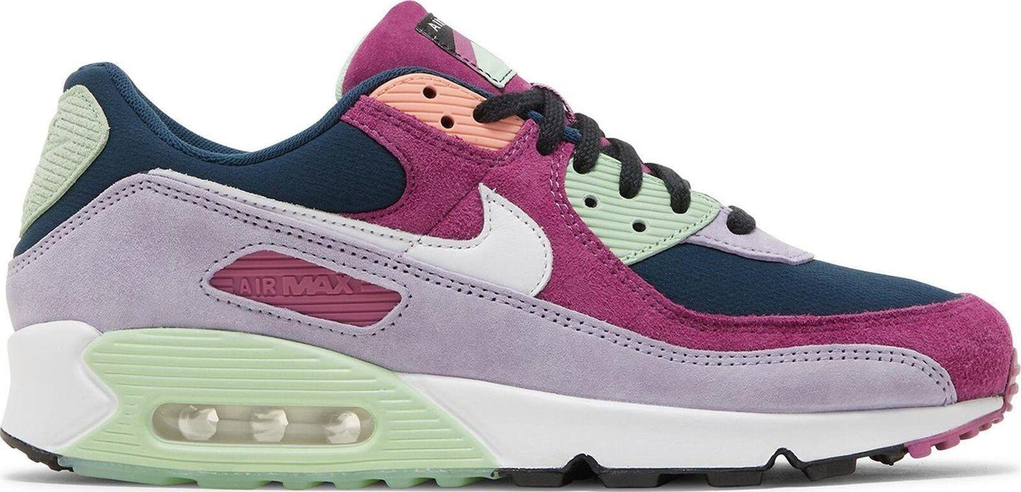 Size 13 - Nike Air Max 90 NRG Light Bordeaux Armory Navy Suede (DM0035-500)