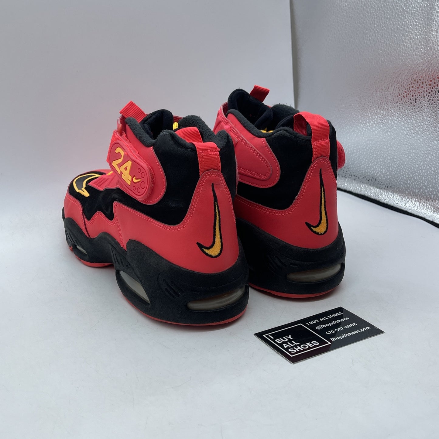 Size 11.5 - Nike Air Griffey Max 1 Red Pink Yellow Suede Leather (354912-010)