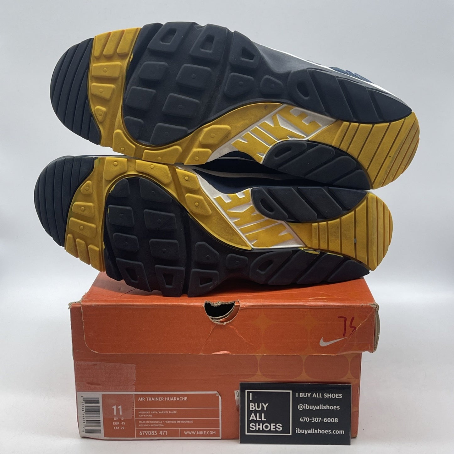 Size 11 - Nike Air Trainer Retro OG Huarache Midnight Navy Suede (679083-471)