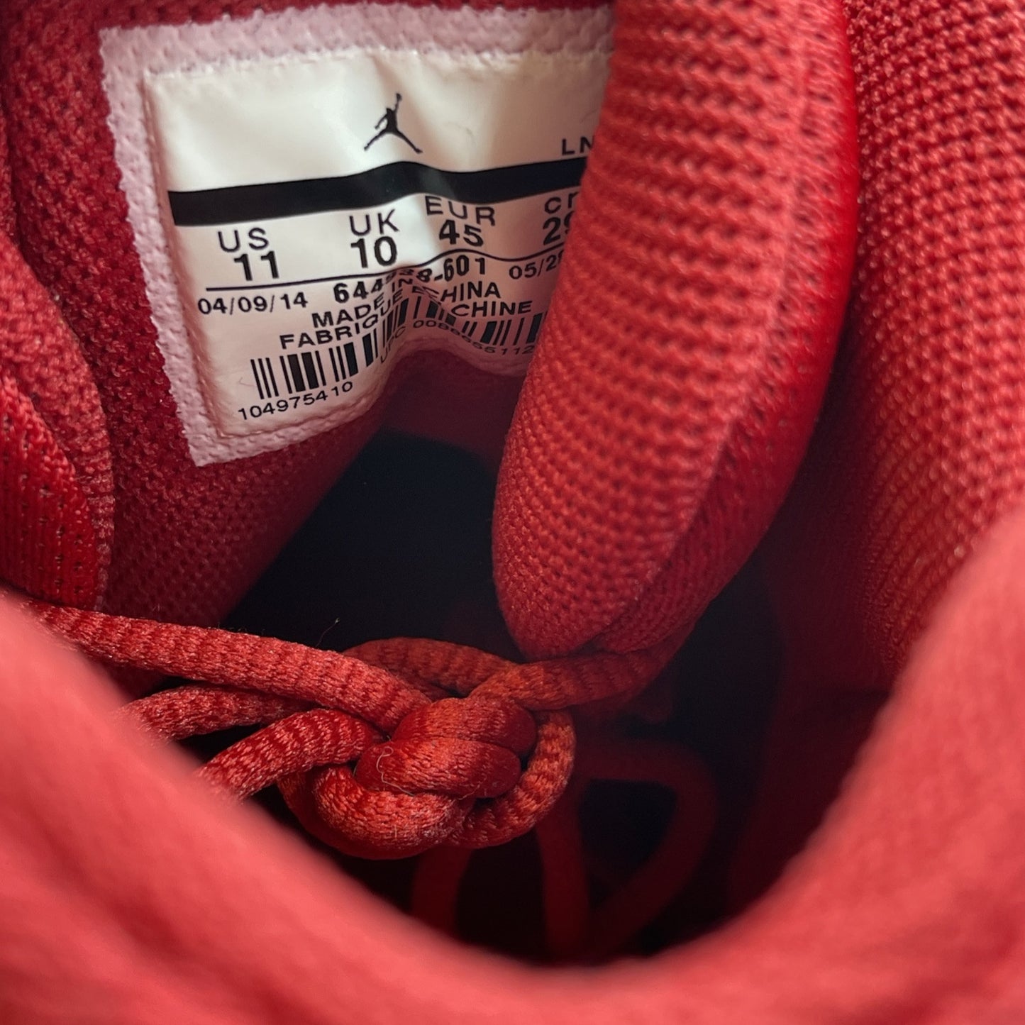 Size 11 - Jordan Jumpman Team 1 Red White  Black Leather (644938-601)