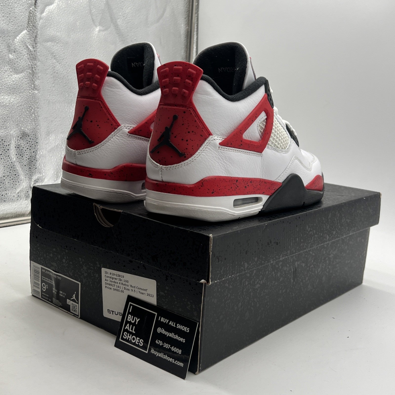 Size 9.5 - Air Jordan 4 Retro Mid Red Cement (DH6927-161)