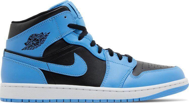 Size 10.5 - Air Jordan 1 Mid University Blue Black Leather (DQ8426-401)