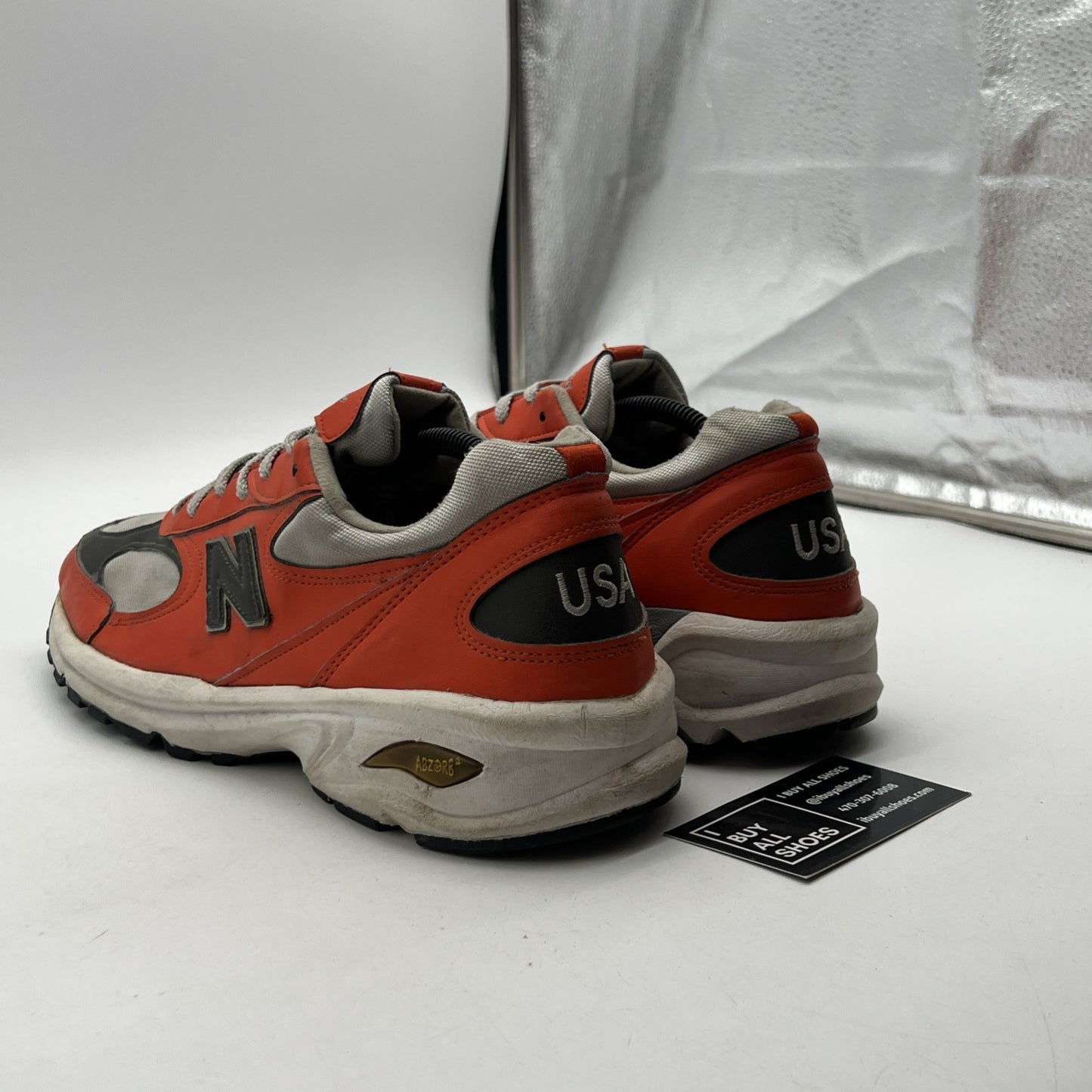 Size 11.5 - New Balance 990V4 Made in USA Low Mahogany Orange Grey - (M489OS)