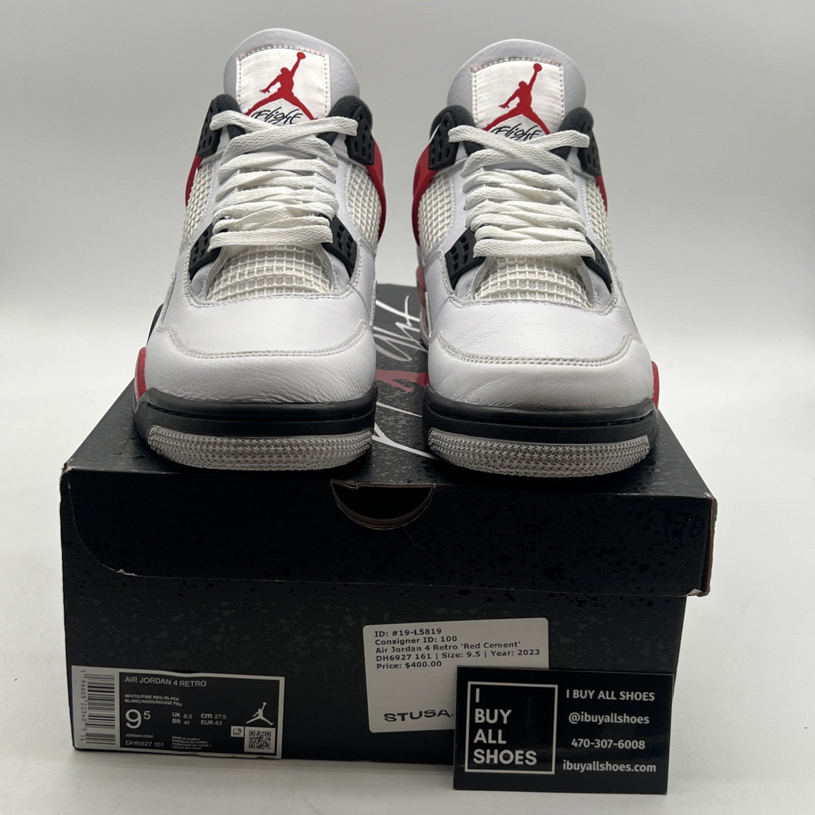 Size 9.5 - Air Jordan 4 Retro Mid Red Cement (DH6927-161)