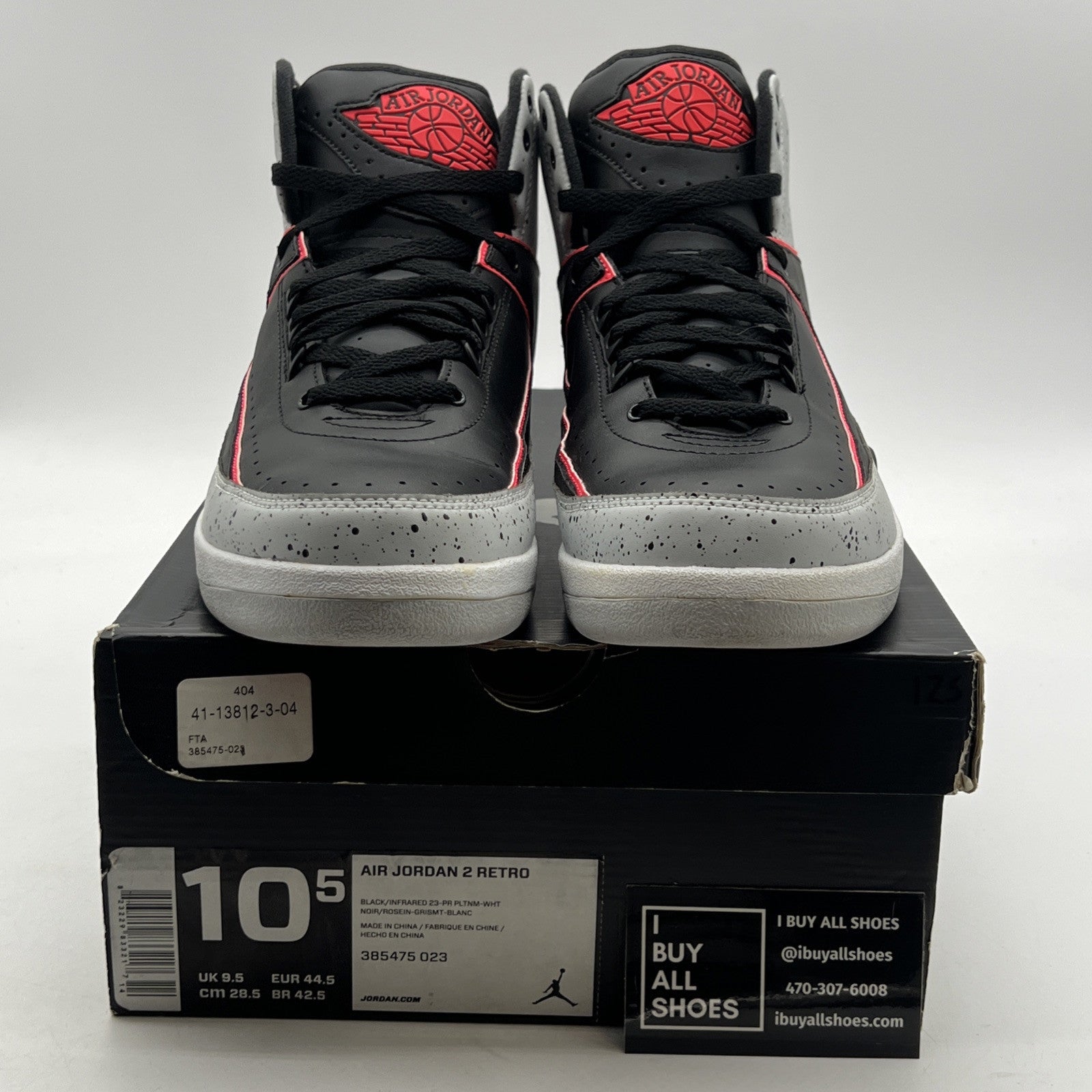 Size 10.5 - Air Jordan 2 Retro Infrared 23 (385475-023)
