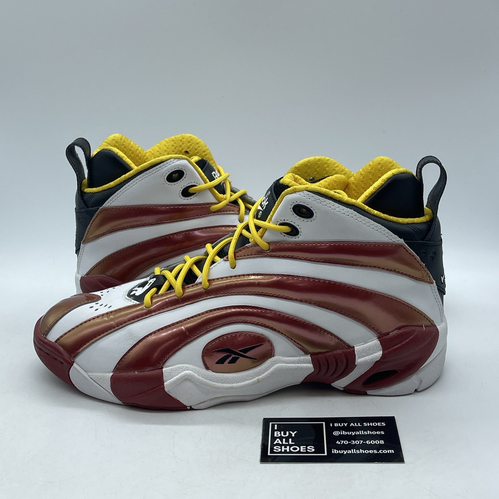 Size 11 - REEBOK SHAQNOSIS SHAQ V51849 MIAMI HEAT YELLOW RED WHITE Leather