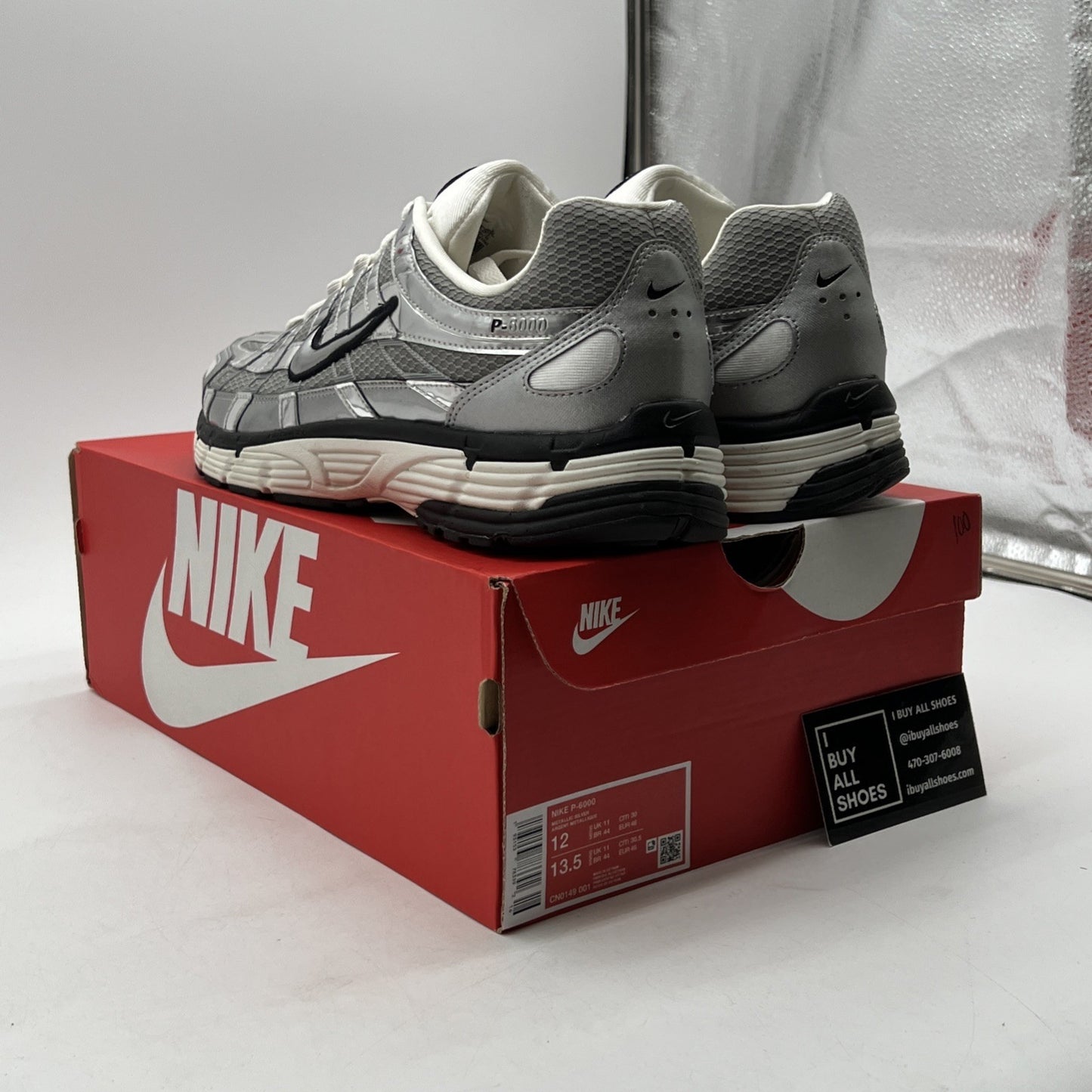 Size 12 - Nike P-6000 Metallic Silver (CN0149-001)