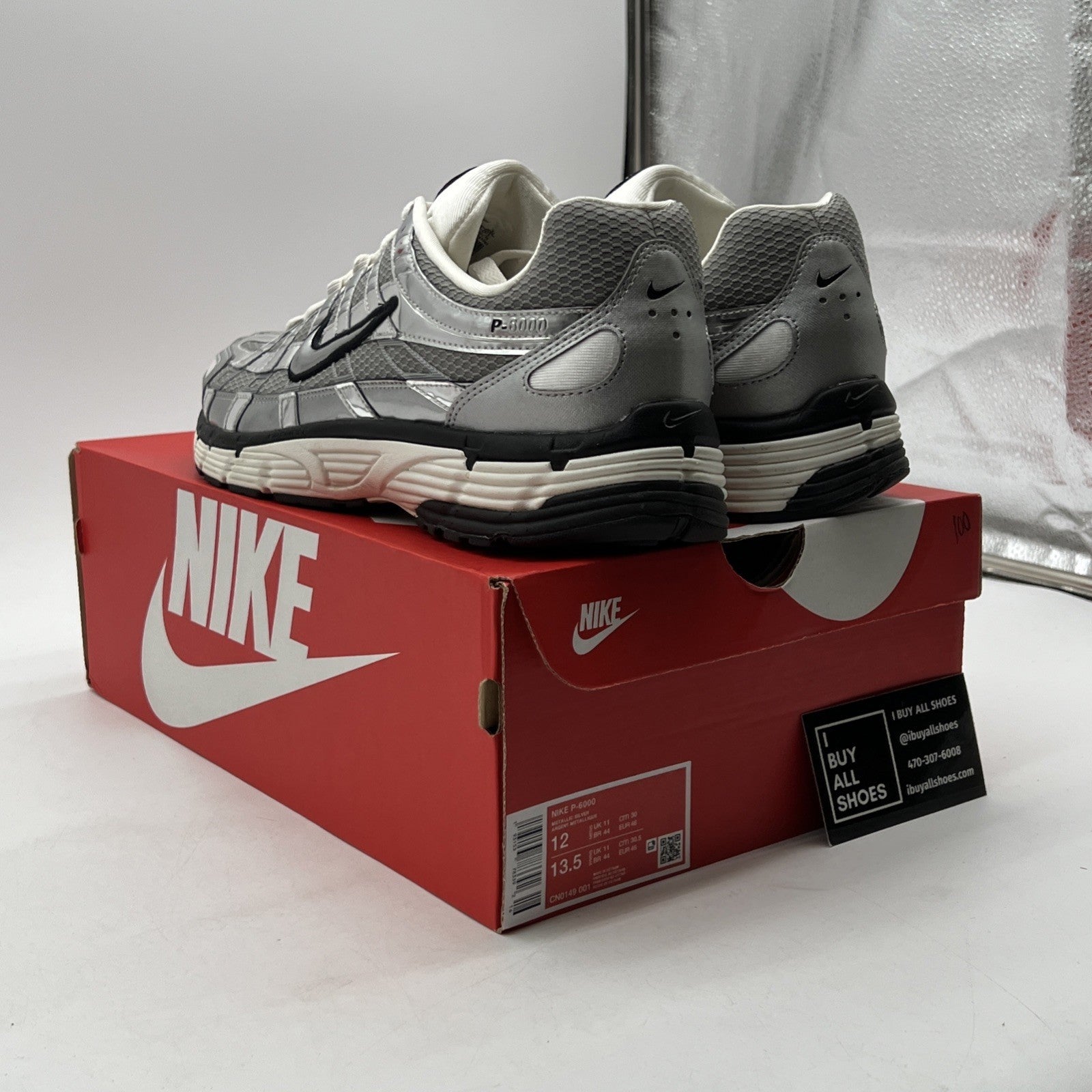 Size 12 - Nike P-6000 Metallic Silver (CN0149-001)