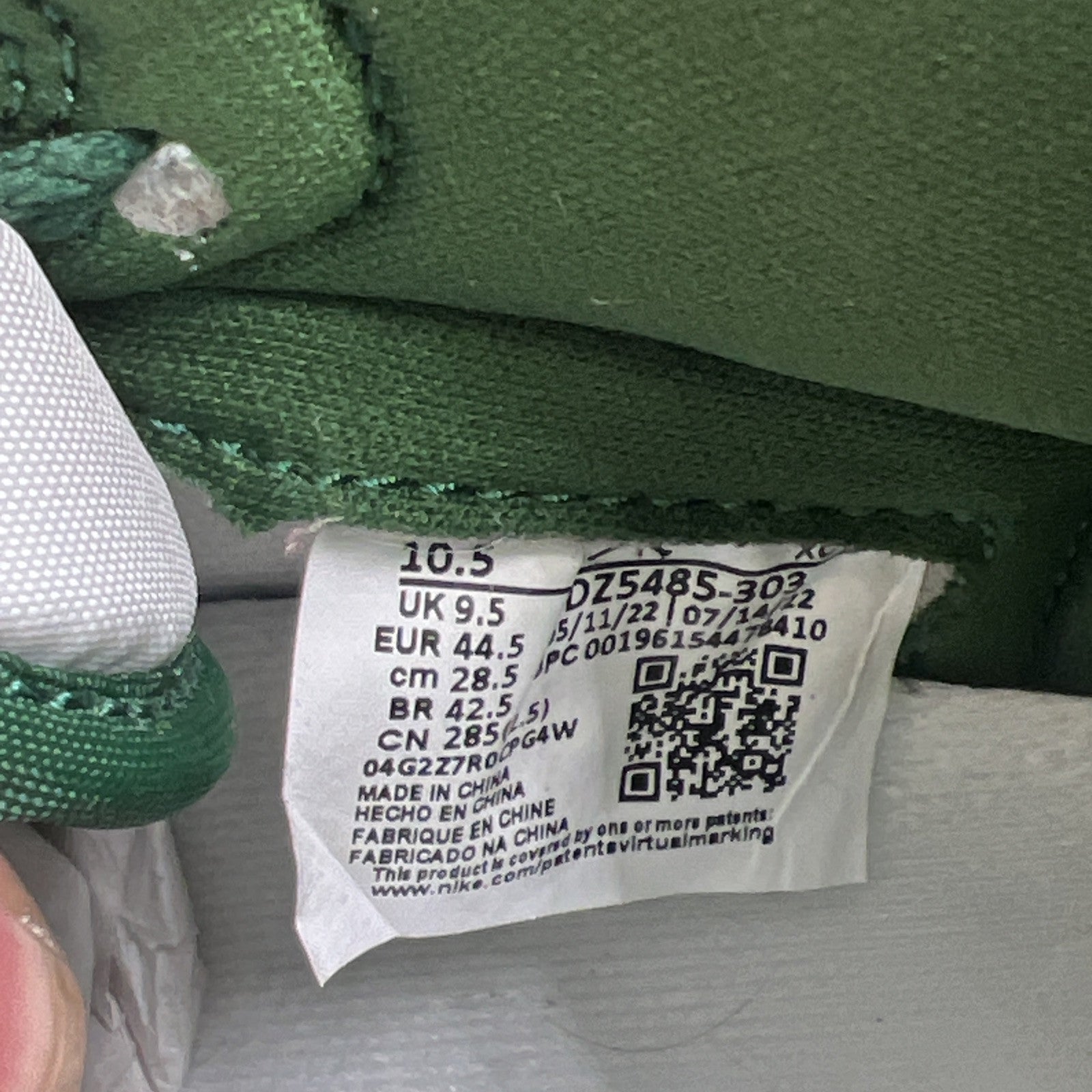 Size 10.5 - Air Jordan 1 Retro OG High Gorge Green (DZ5485-303)