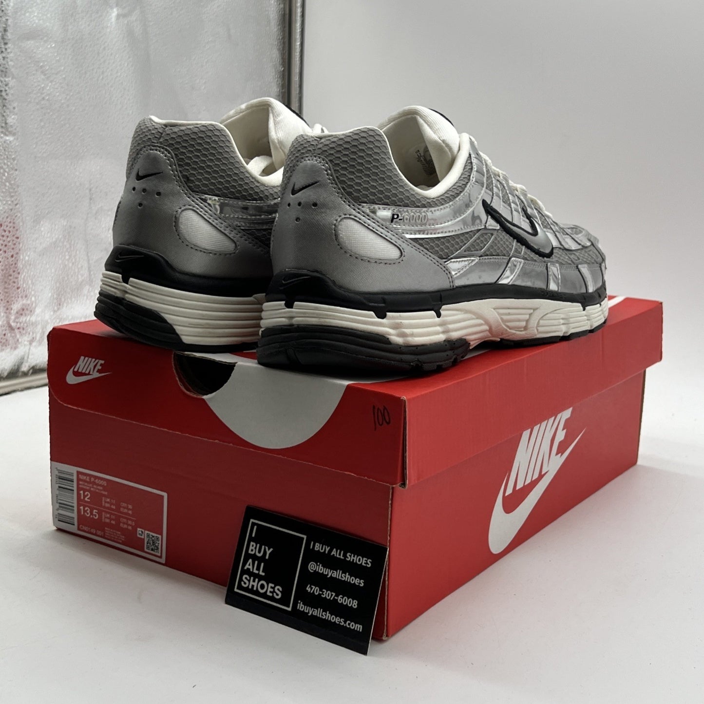 Size 12 - Nike P-6000 Metallic Silver (CN0149-001)