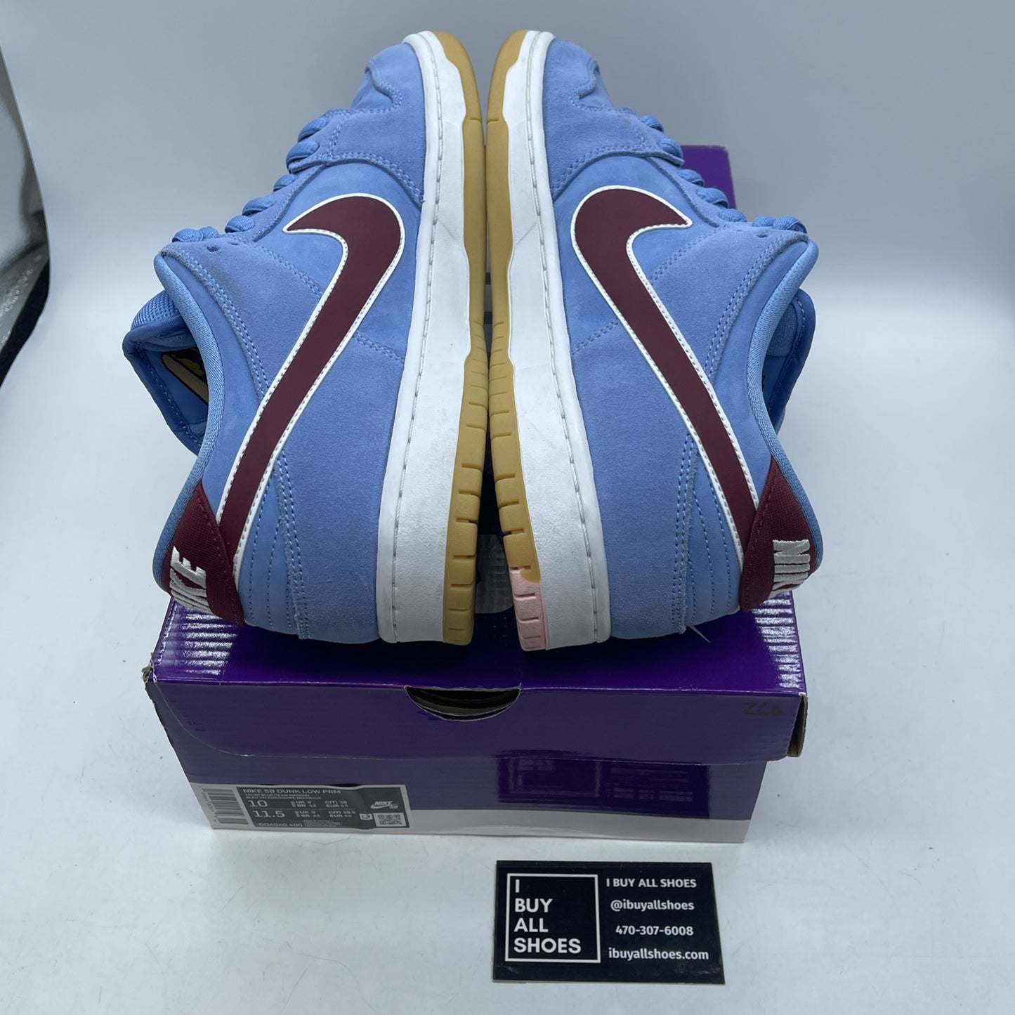 Size 10 - Nike SB Dunk Low Premium Philadelphia Phillies Blue Suede (DQ4040-400)