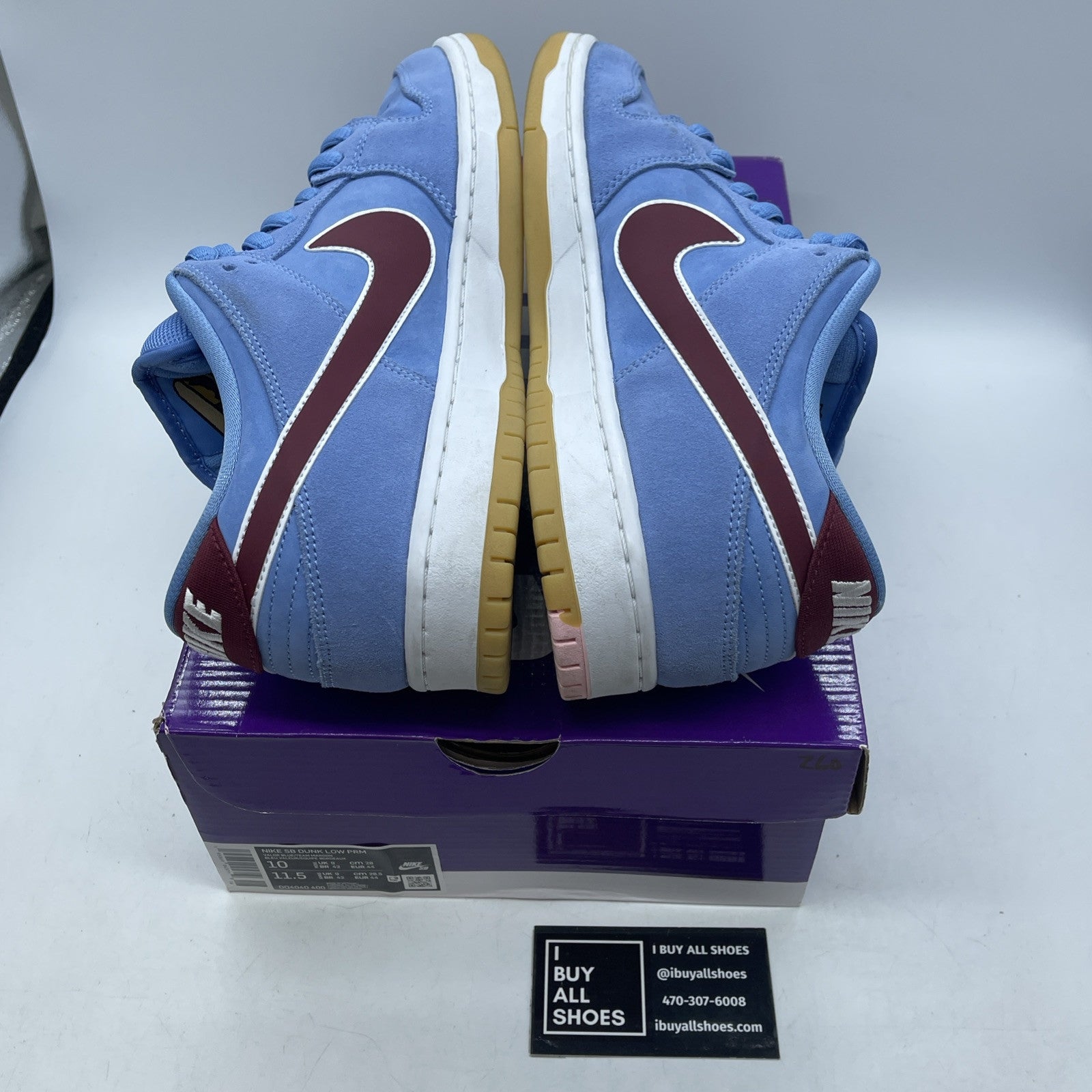 Size 10 - Nike SB Dunk Low Premium Philadelphia Phillies Blue Suede (DQ4040-400)