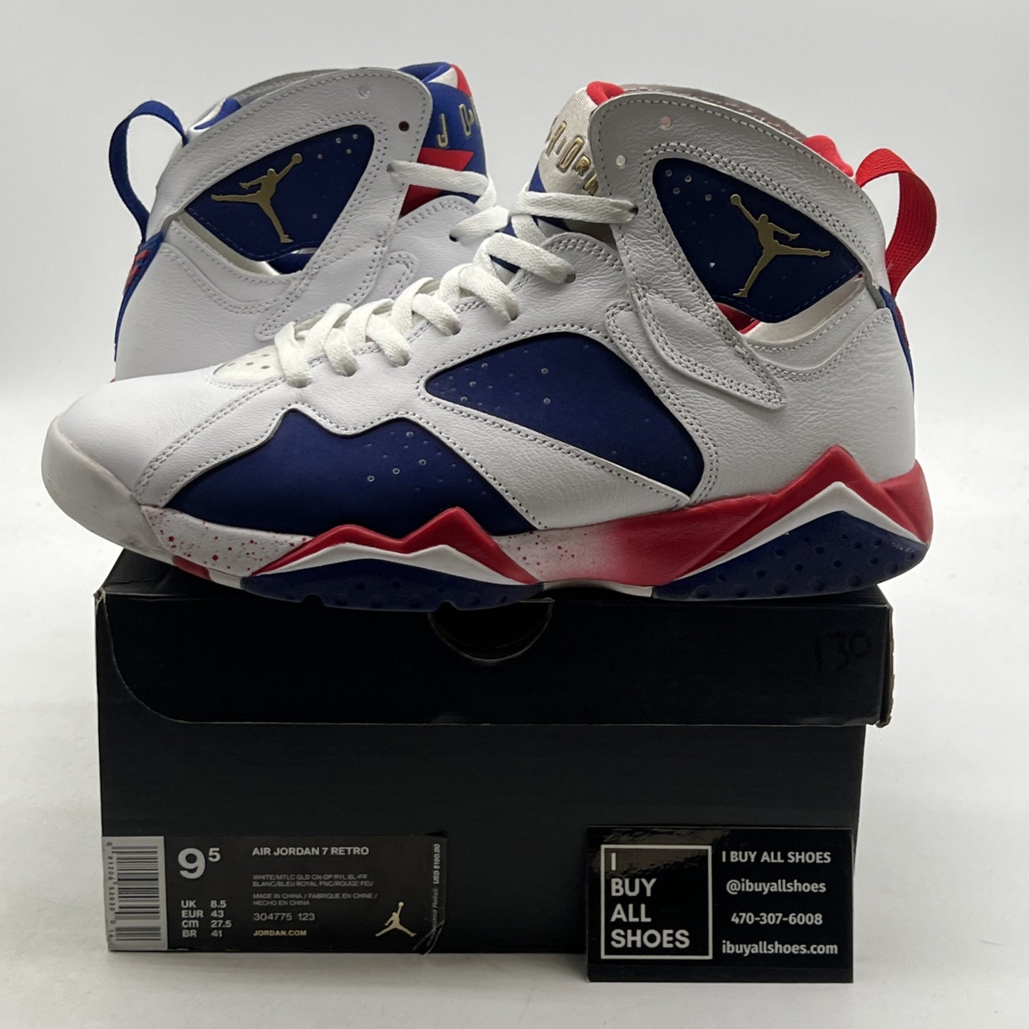 Size 9.5 - Air Jordan 7 Retro Tinker Alternate (304775-123)