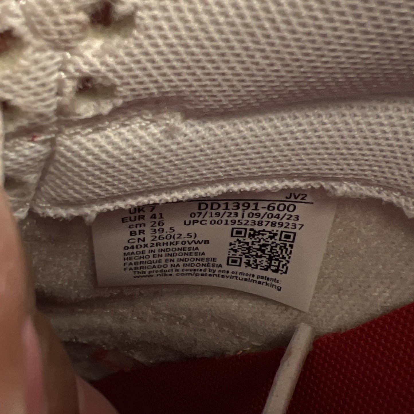 Size 8 - Nike Dunk Low Championship Red (DD1391-600)