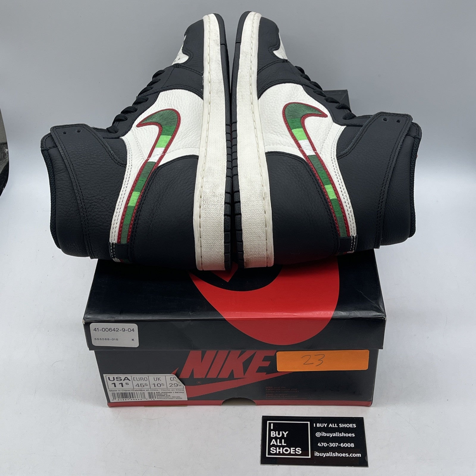 Size 11.5 - Air Jordan 1 Retro OG High A Star Is Born Black White (555088-015)