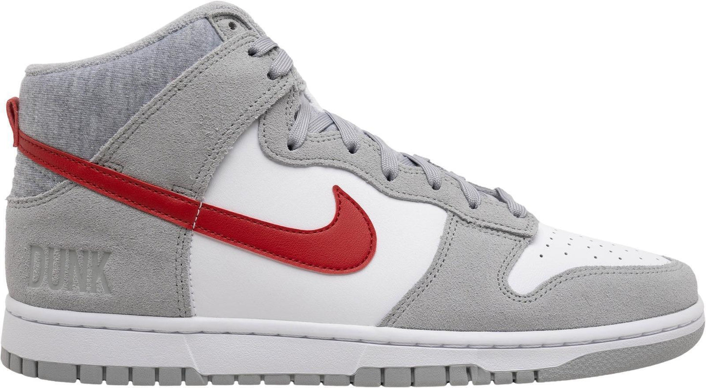 Size 12 - Nike Dunk SE High Athletic Club Light Smoke Grey Gym Red (DJ6152-001)