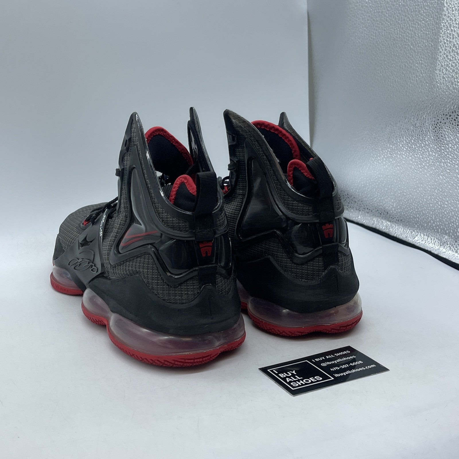 Size 12.5 - Nike LeBron 19 Bred Black Suede Leather (CZ0203-001)