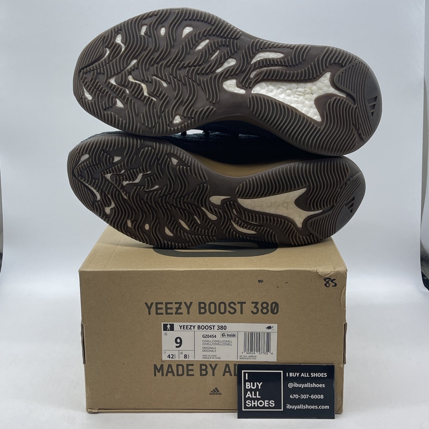 Size 9 - adidas Yeezy Boost 380 Covellite Blue Black Suede (GZ0454)